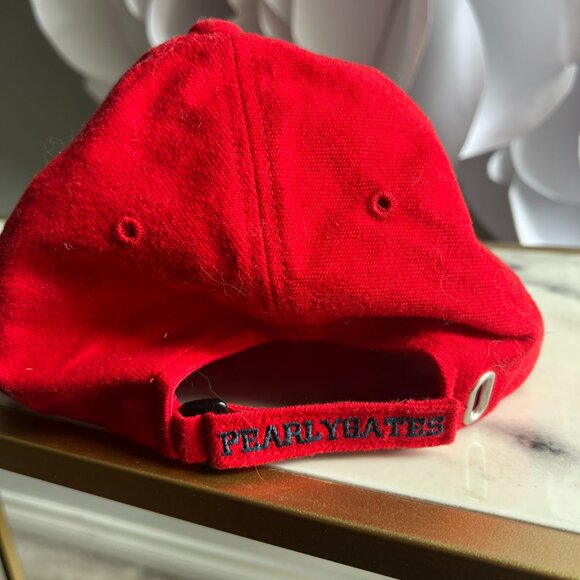 Pearly Gates Red Baseball Cap - Smiley Face - Picture 5 of 7